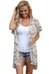 Sexy Pom-pom Trim Short Sleeve Floral Beachwear